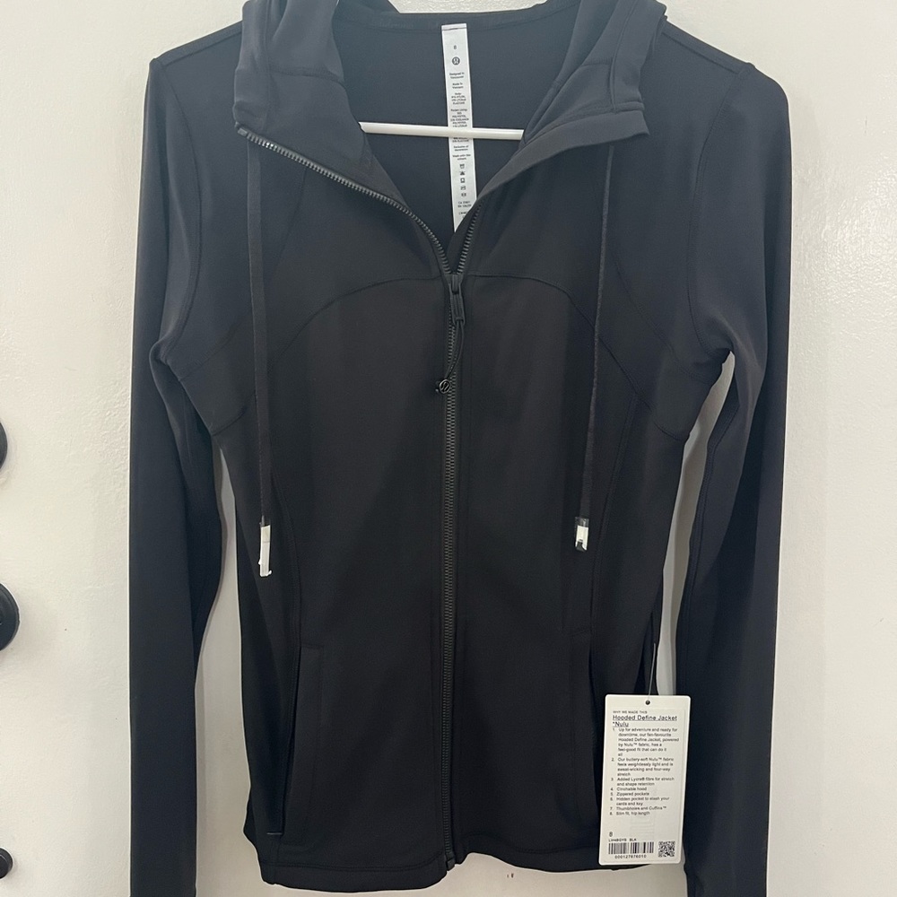 Lulu Hooded Define Black Jacket!!!! NWT!!!!